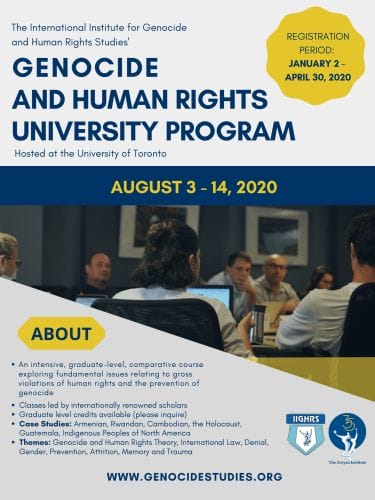 Main image HREC Fellowship to Attend the 2020 Genocide and Human Rights University Program