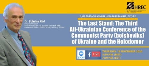 Main image 2020 Toronto Annual Ukrainian Famine Lecture – Online